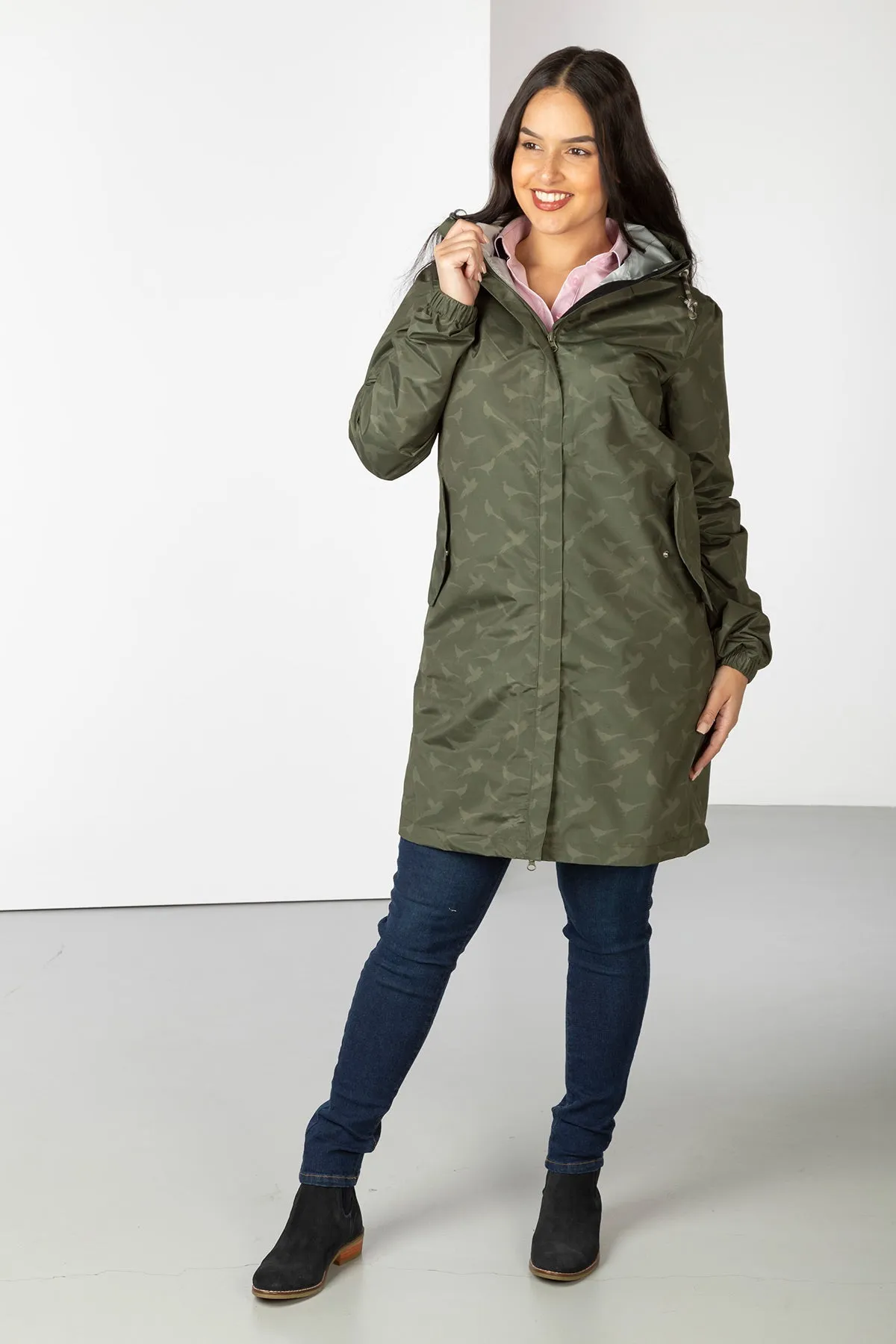 Ladies 3/4 Length Waterproof Jacket