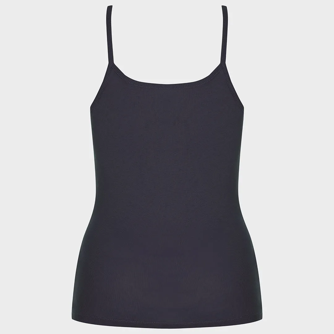 Ladies Essential Spaghetti Vest Navy