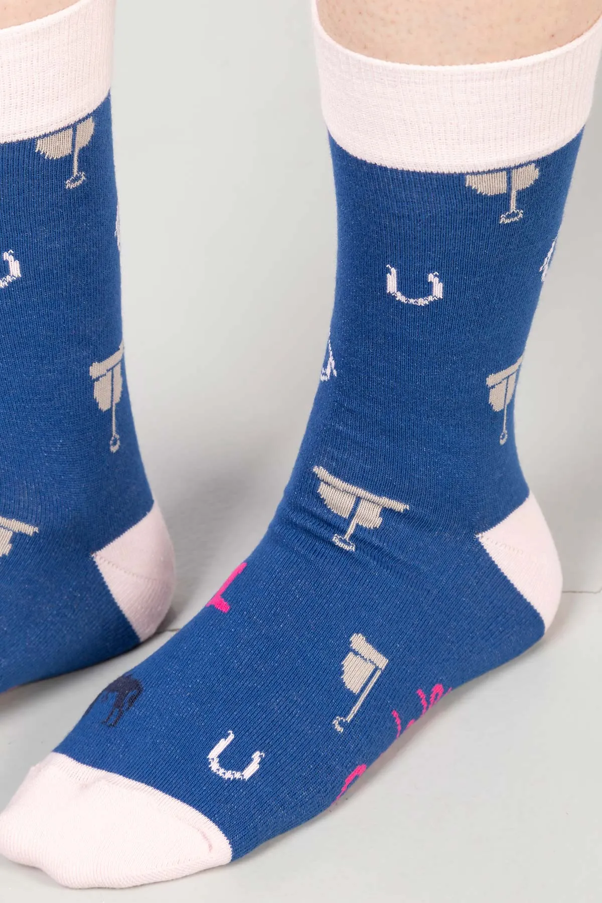 Ladies Pony Print Ankle Socks