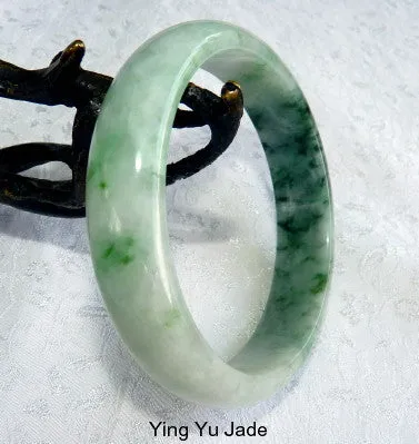 Live Life Well Old Mine Burmese Jadeite Bangle Bracelet 56mm (BB-2932)