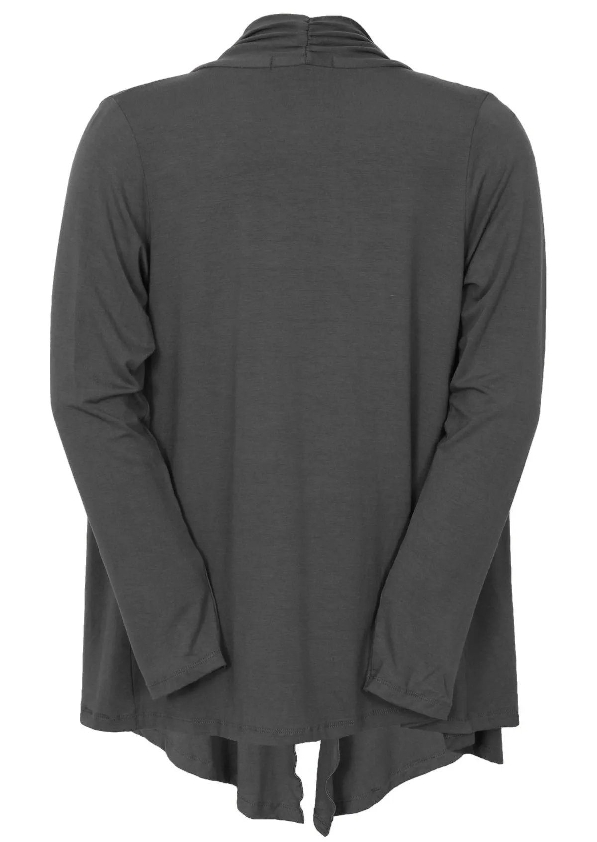 Long Sleeve Stretch Cardi Dark Grey