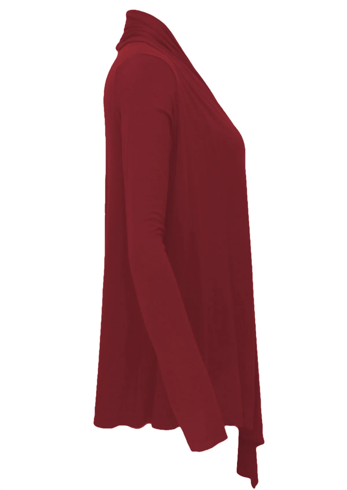 Long Sleeve Stretch Cardi Maroon