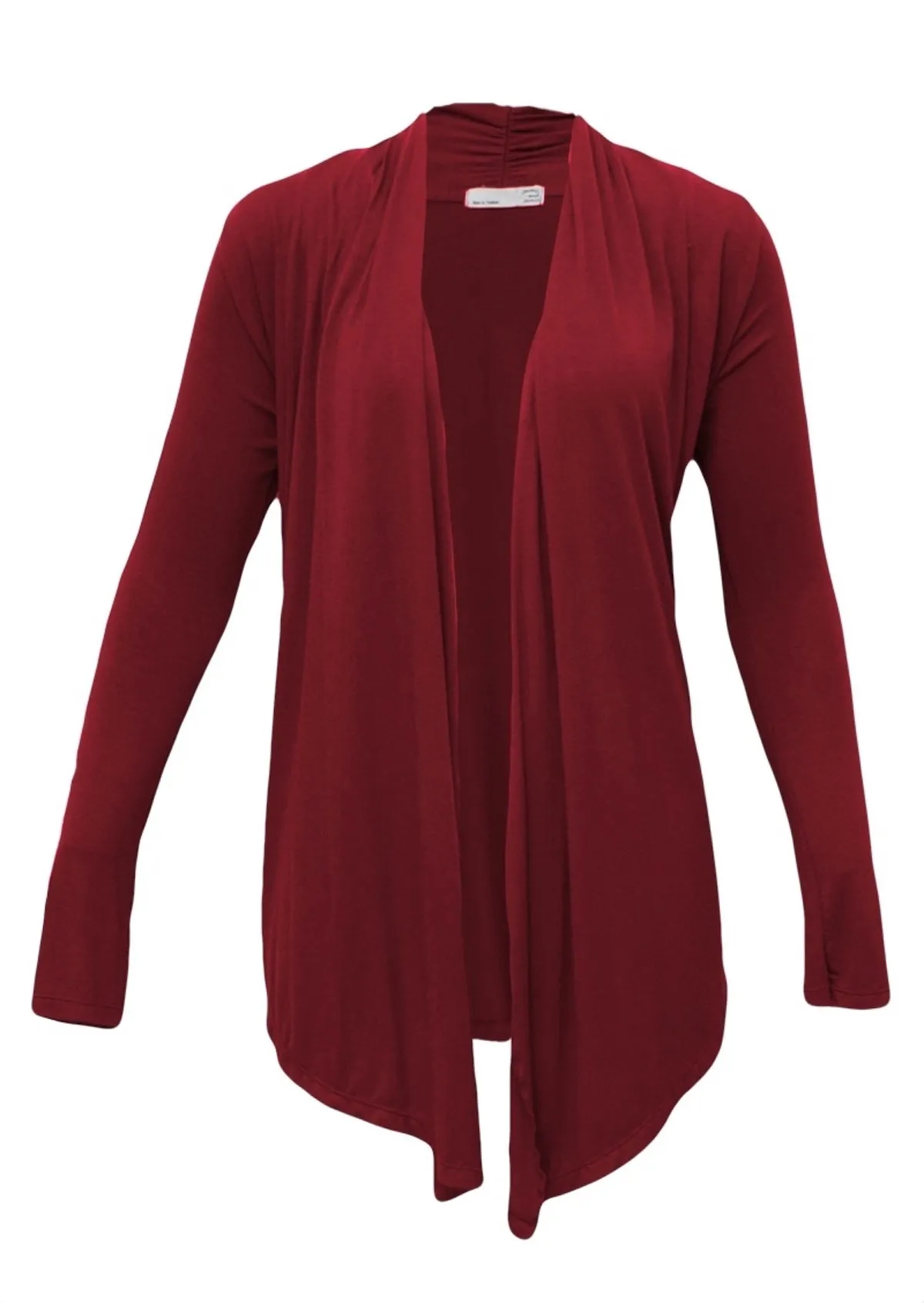 Long Sleeve Stretch Cardi Maroon