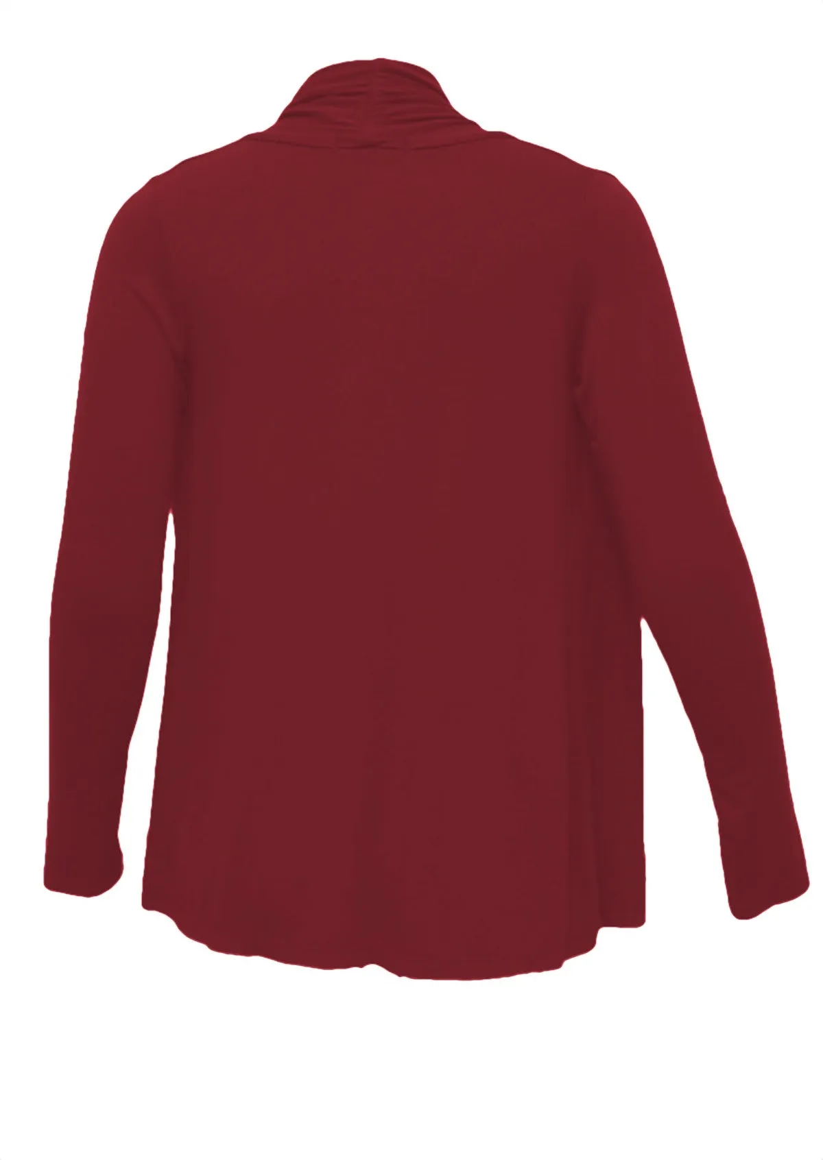 Long Sleeve Stretch Cardi Maroon