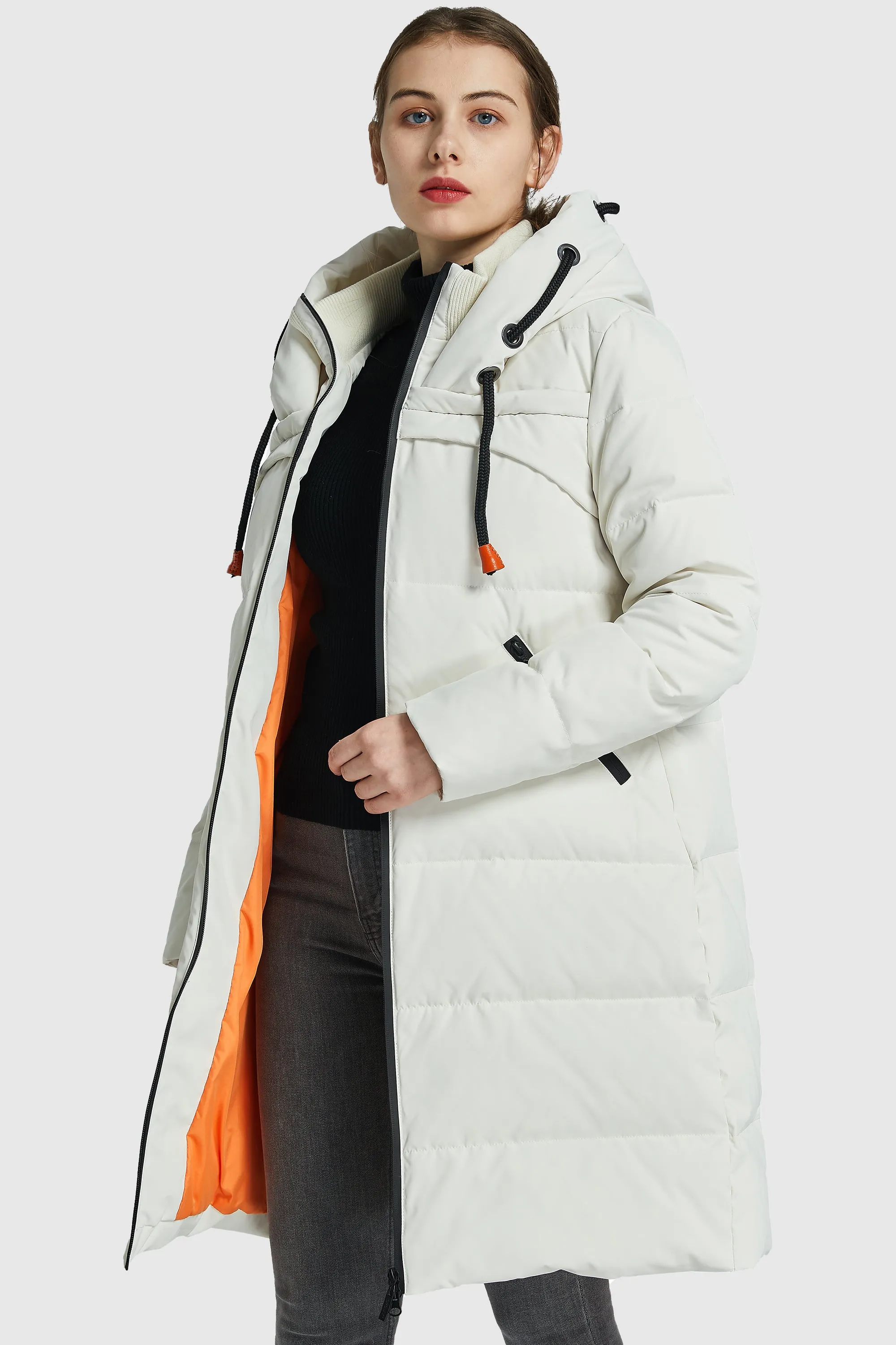 Long Thickened Hooded Down Jacket