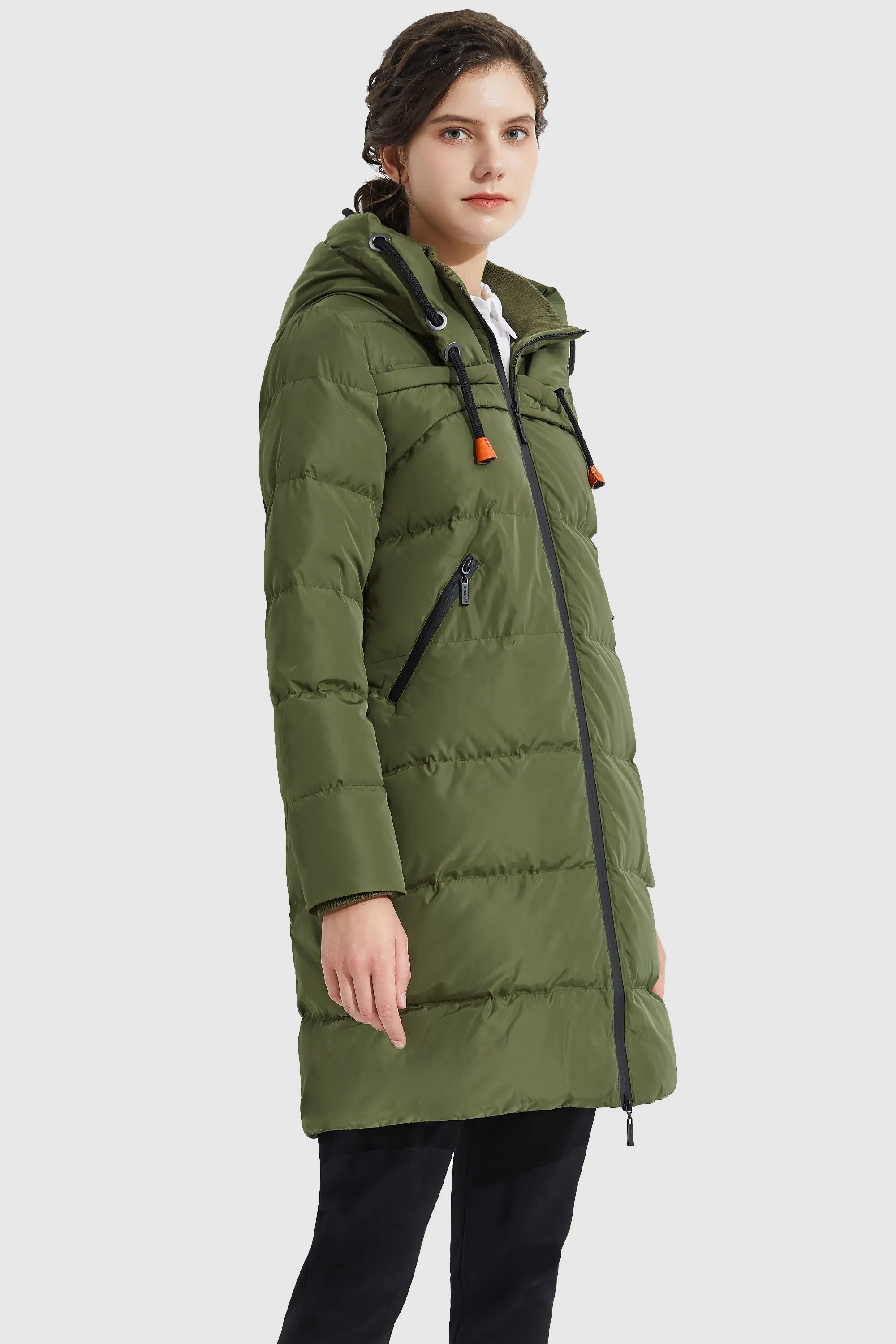 Long Thickened Hooded Down Jacket