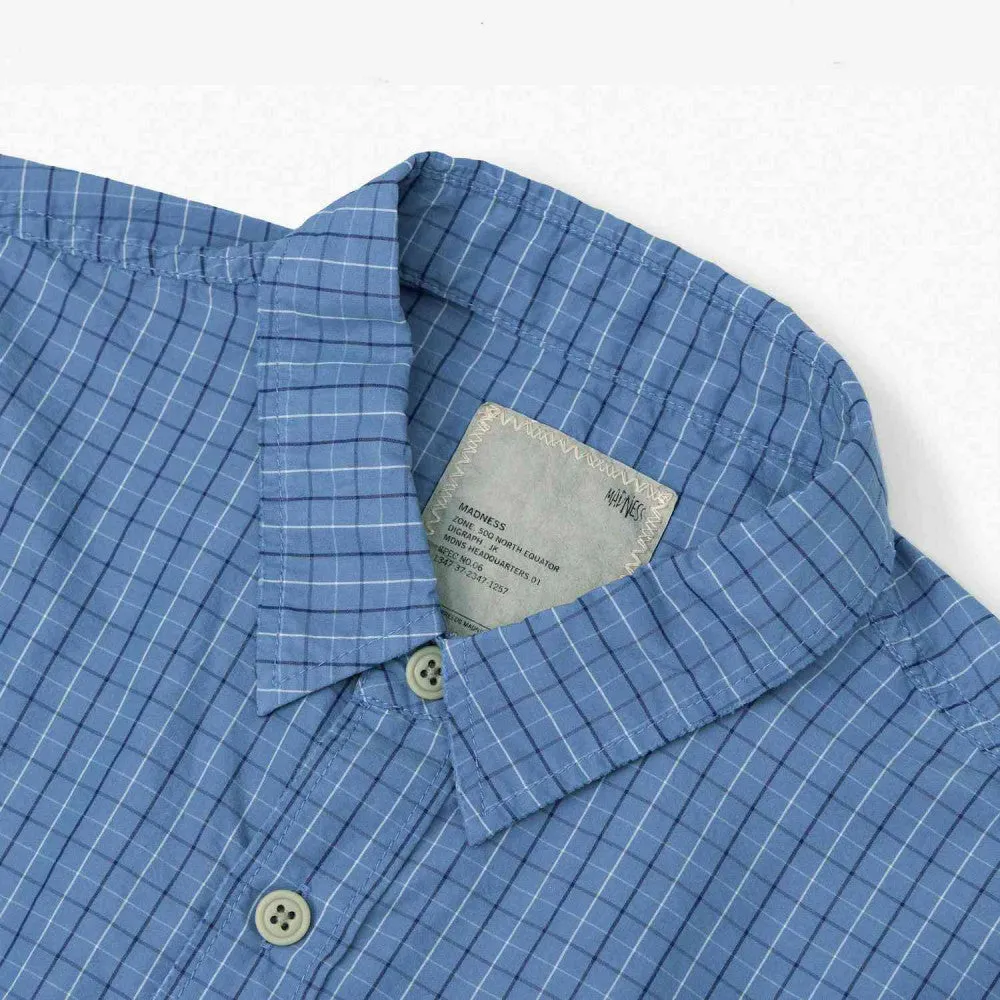 MADNESS MADNESS CHECKED SHIRT-BLUE