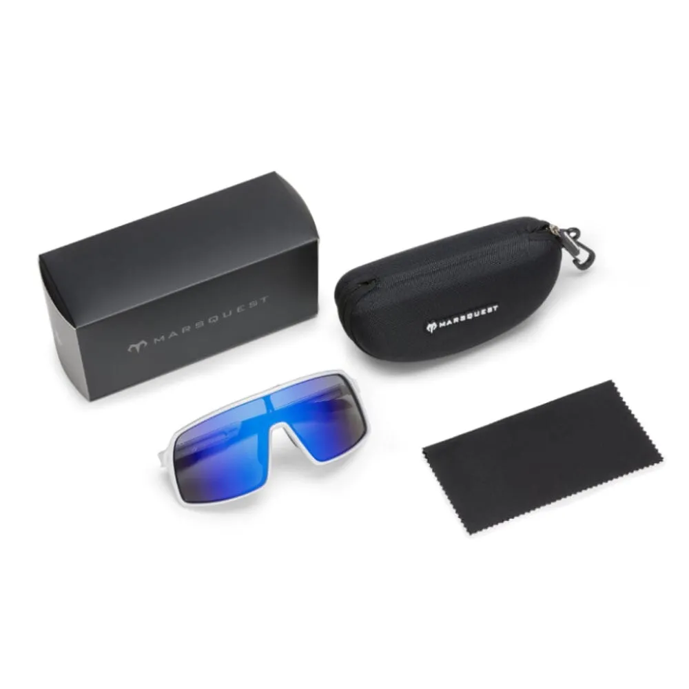 Marsquest Model S Sunglasses - Silver & Navy Blue