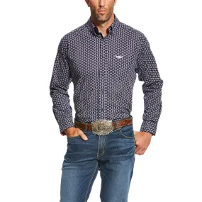 Men's Ariat Relentless Bold Navy Print Shirt