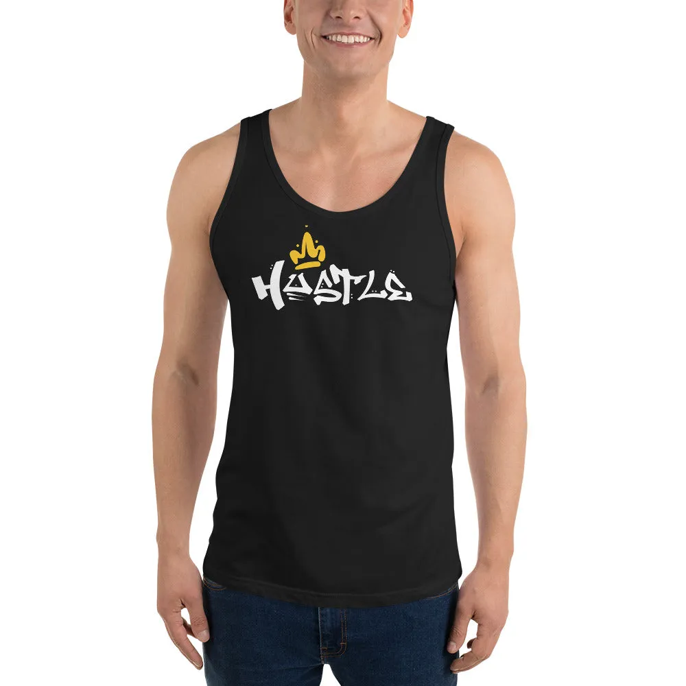 Men's Hustle King Theme Graphic Tank Top