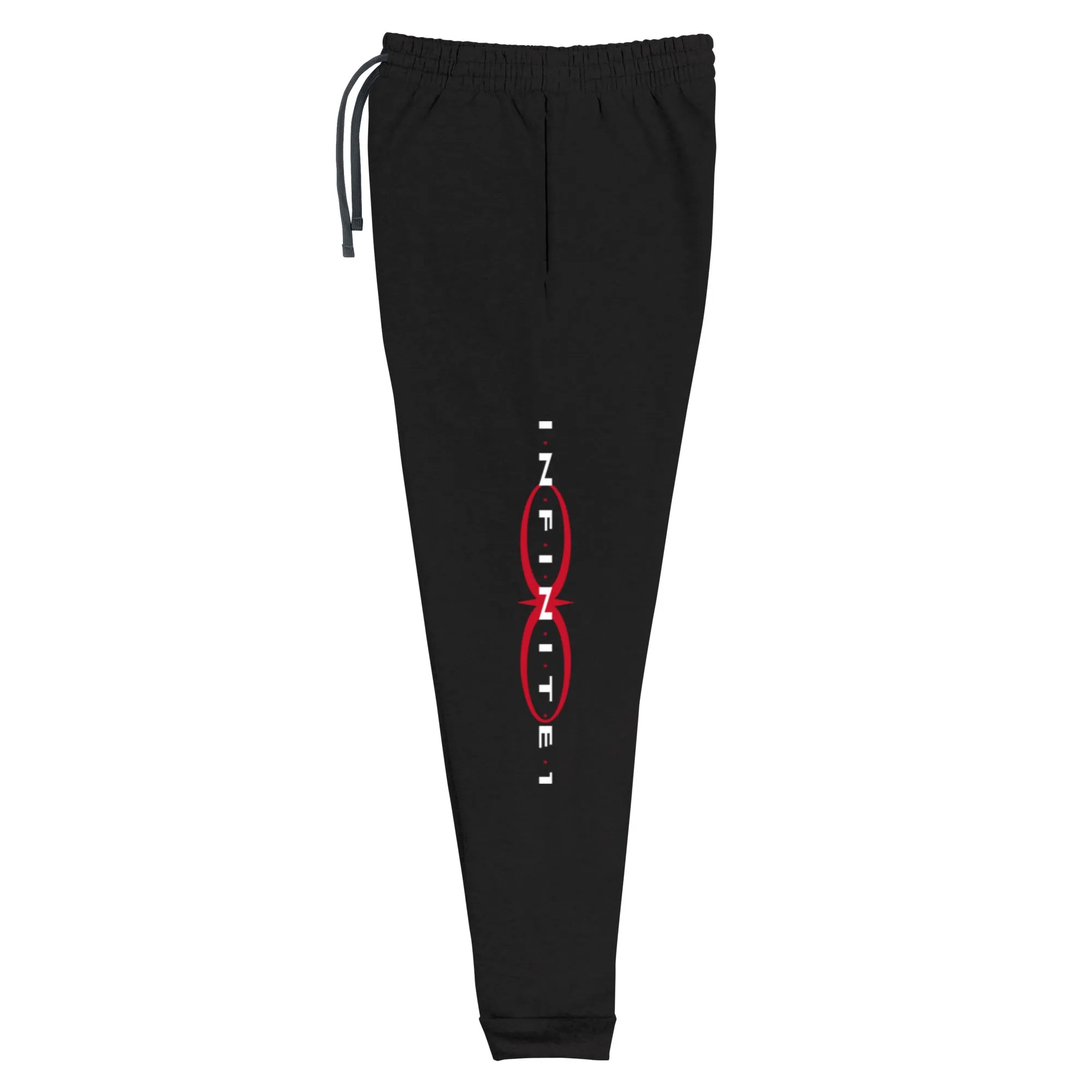 Men's Text And Logo Print Black Joggers