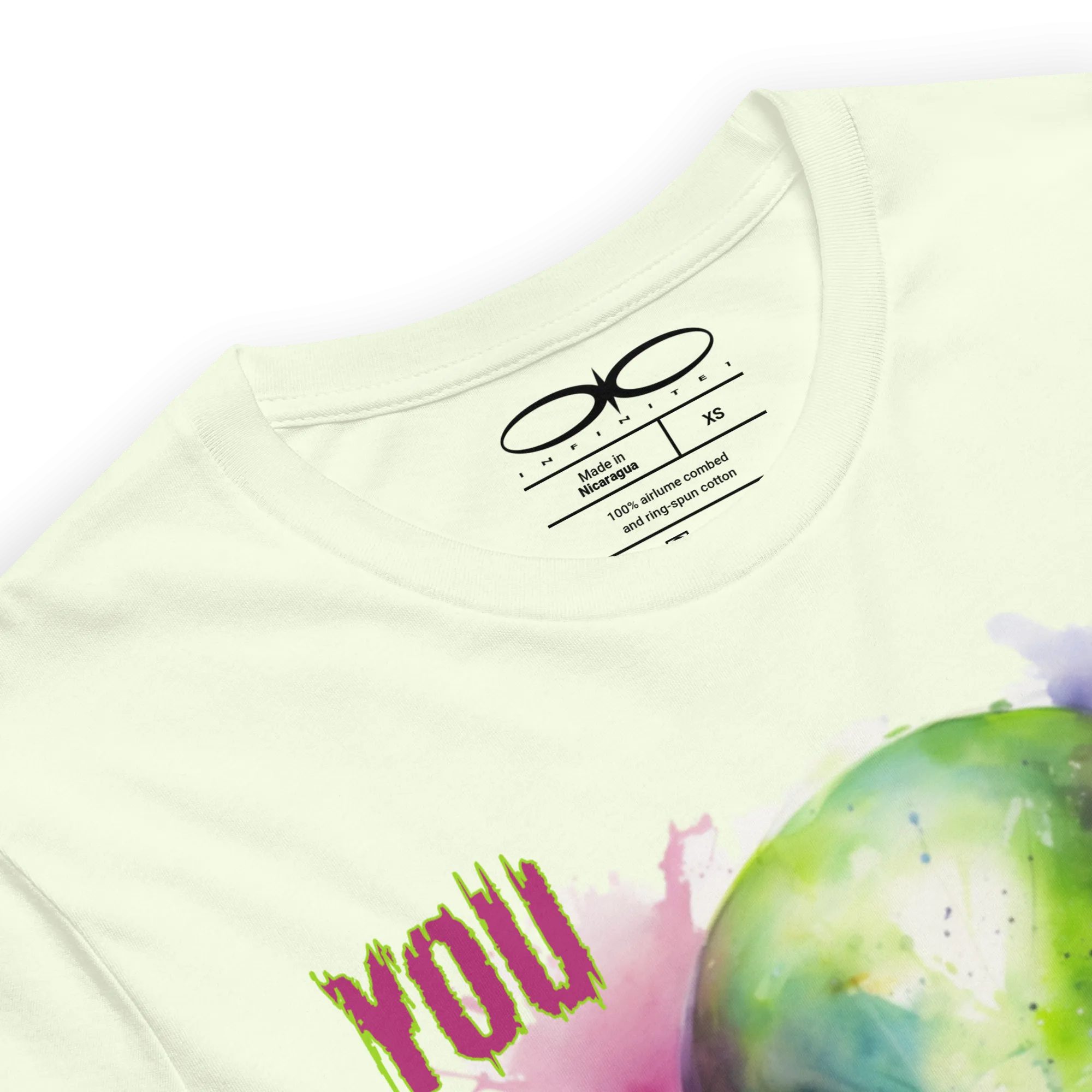 Men's You Are Not Alone Alien Watercolor Effect Graphic Tee