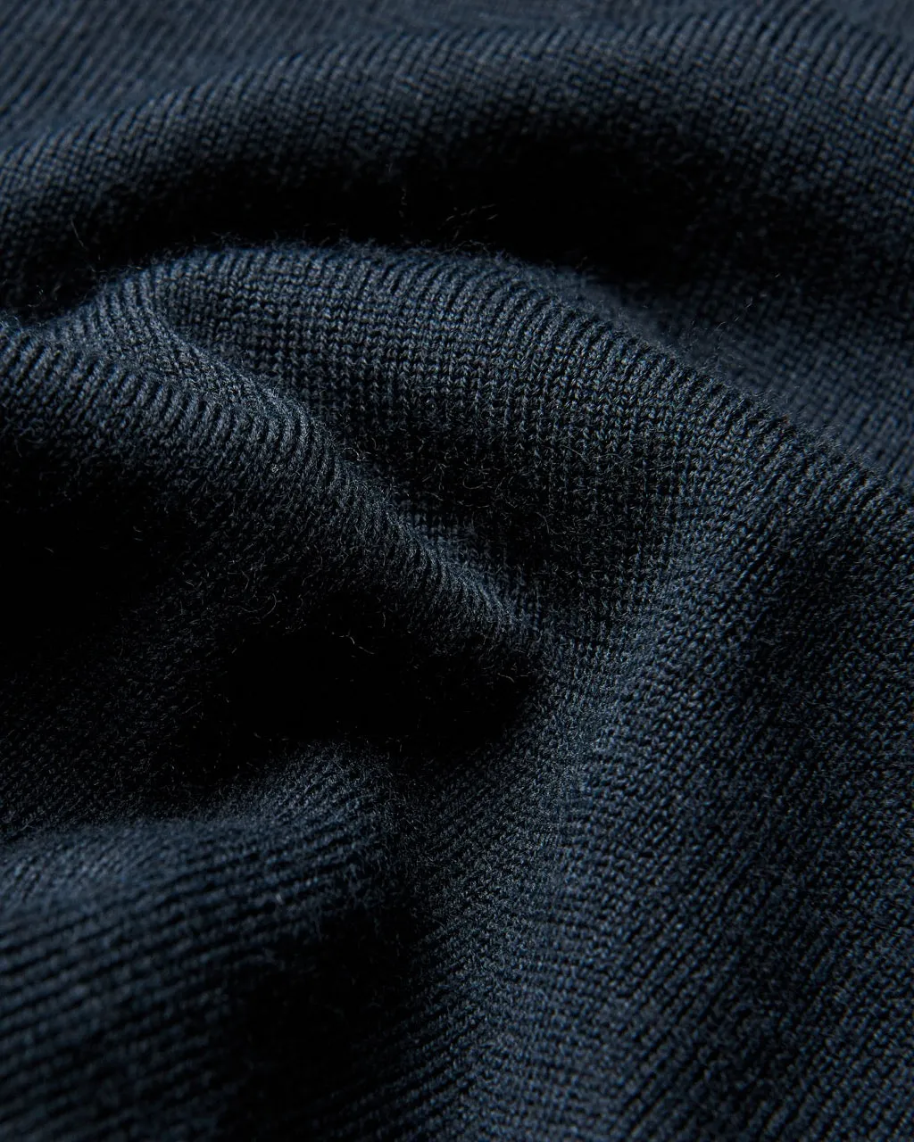 Merino Knit Half-Zip Sweater - Black