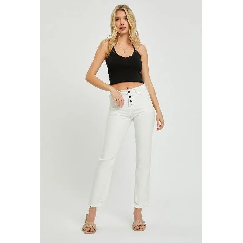 Mid-Rise Tummy Control Tapered Pant