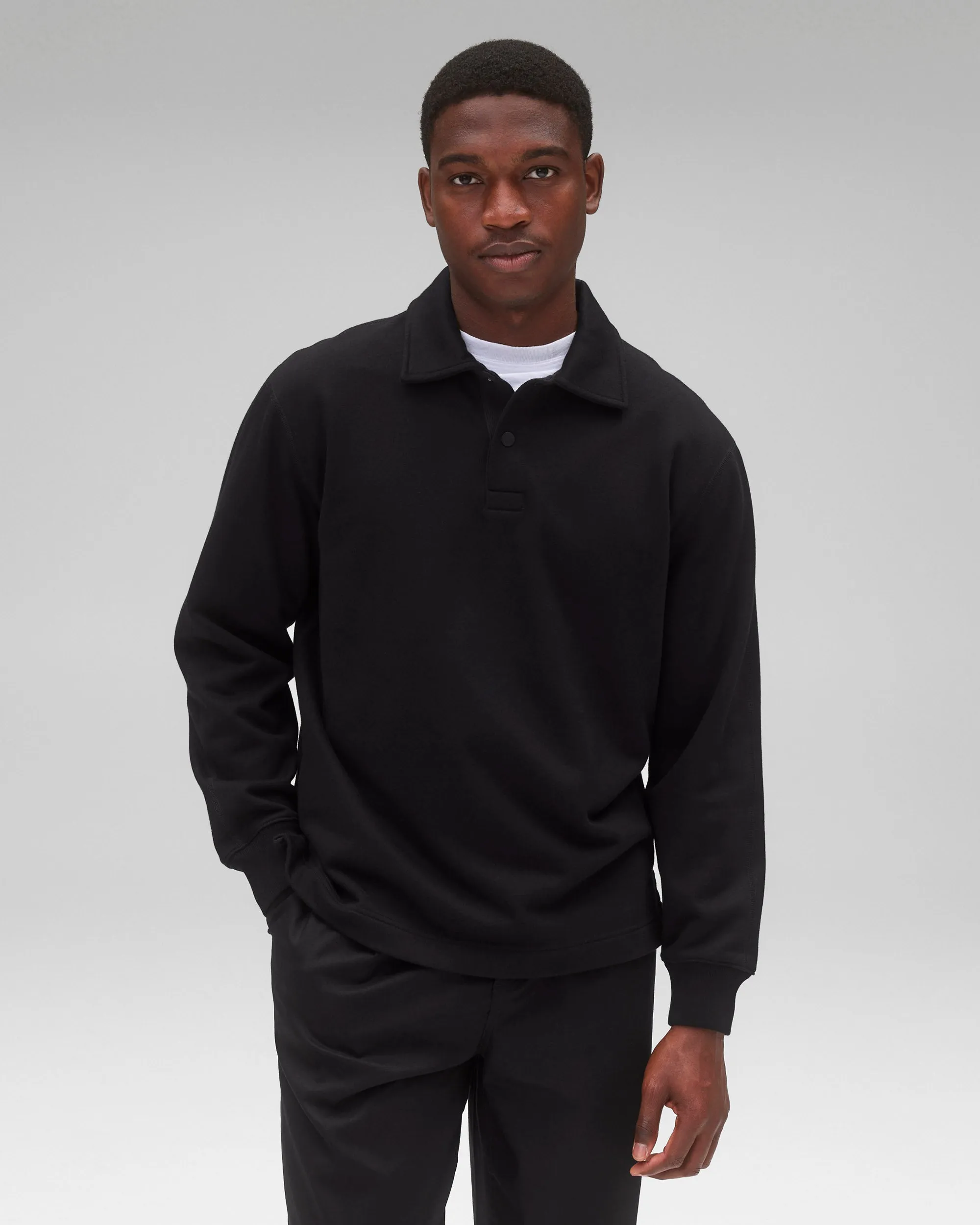 Midweight Terry Rugby Sweatshirt