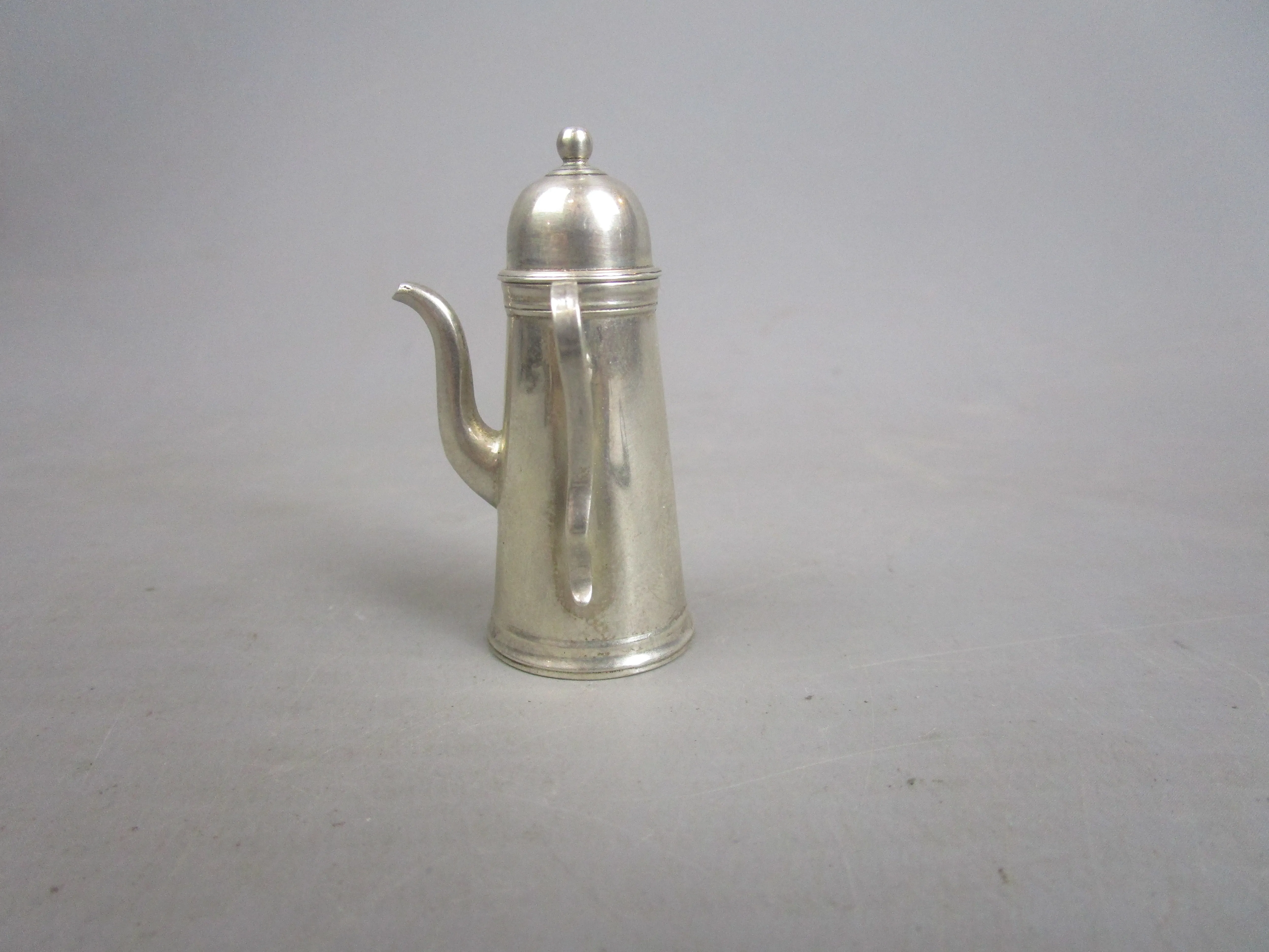 Miniature Sterling Silver Dolls House Coffee Pot Antique Edwardian c1910