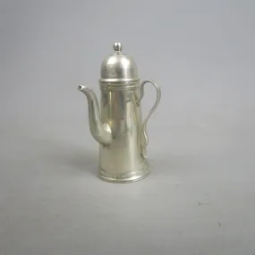 Miniature Sterling Silver Dolls House Coffee Pot Antique Edwardian c1910