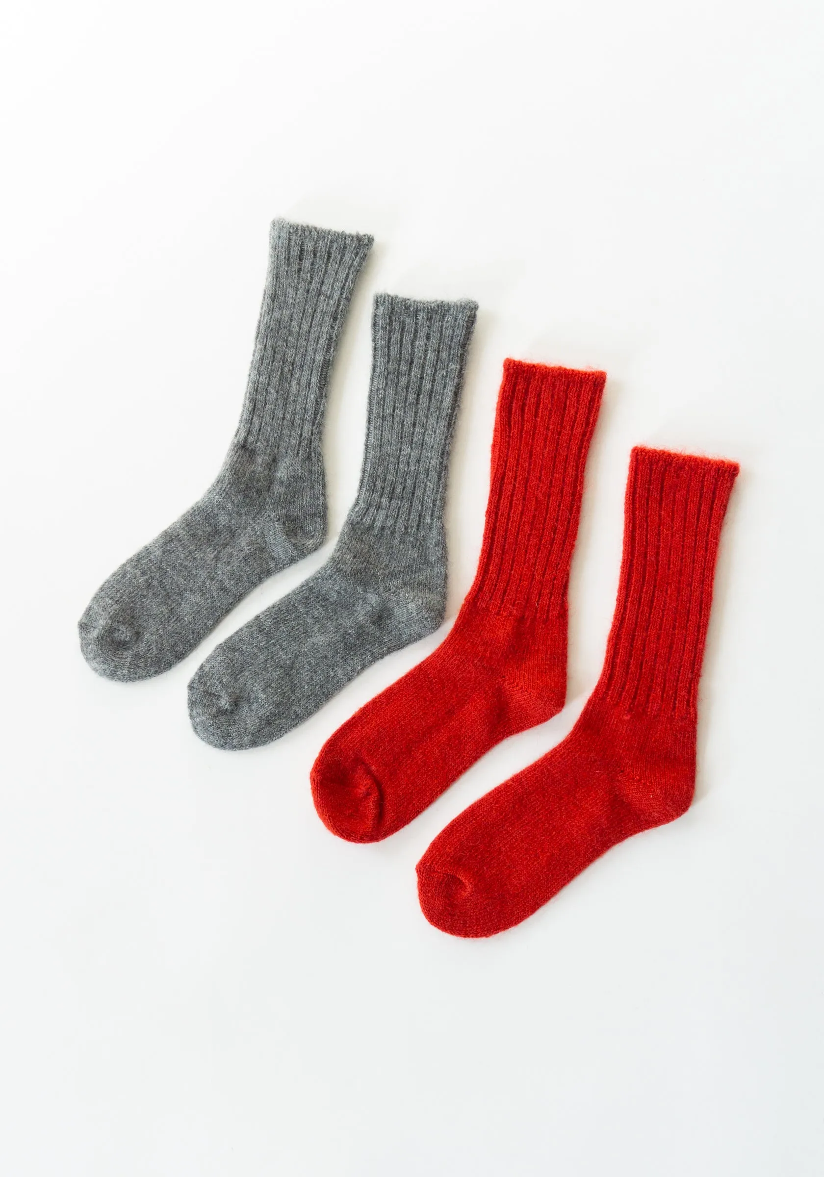 Mohair Socks in Grey