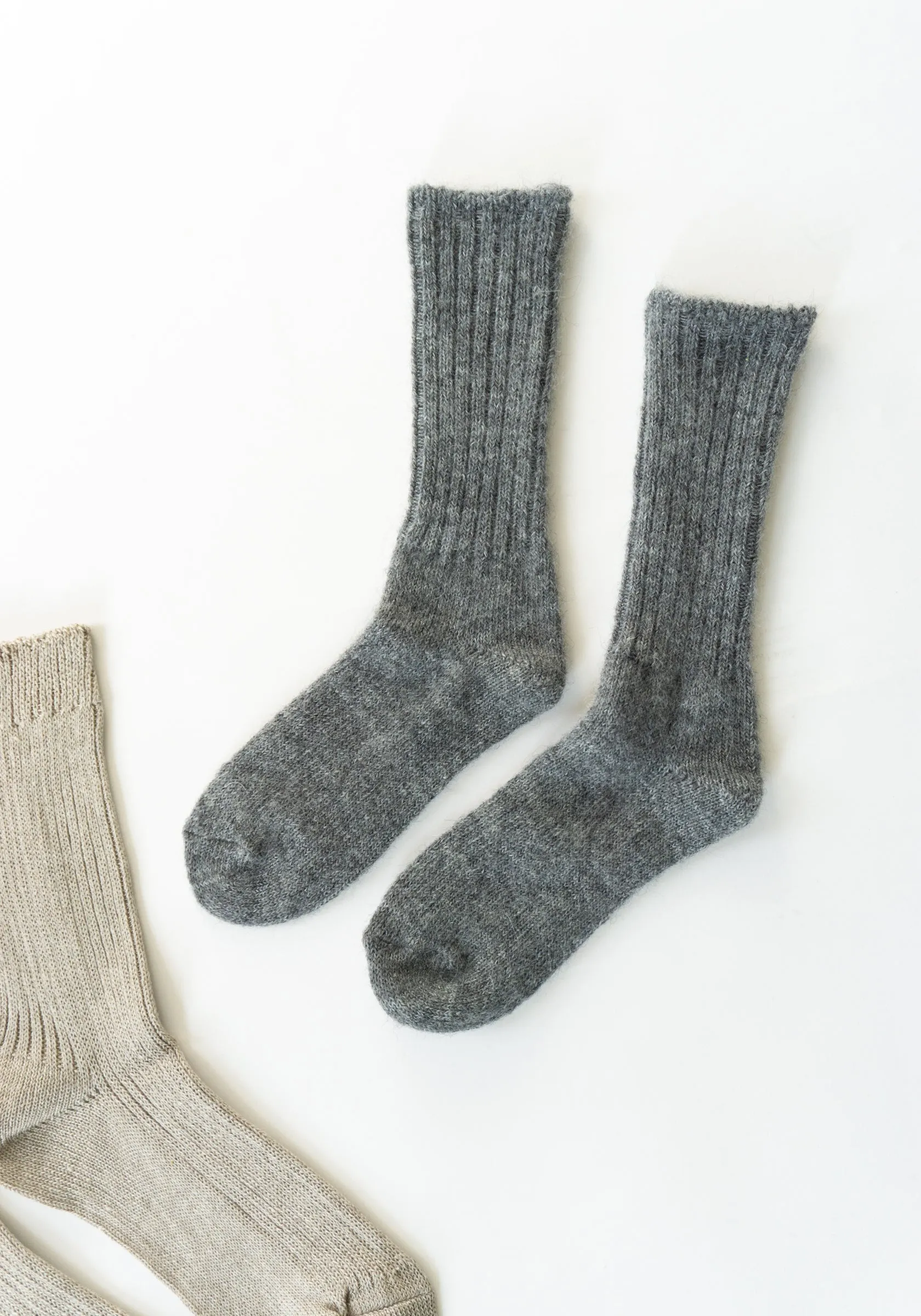 Mohair Socks in Grey