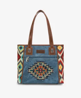 Montana West Aztec Denim Concealed Carry Tote