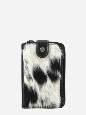 Montana West Genuine Hair-On Cowhide Crossbody Phone Purse