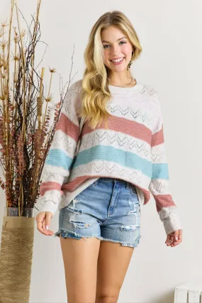 Multi Color Stripe Sweater