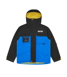 MULTI POCKET TECH JACKET - BLACK/BLUE