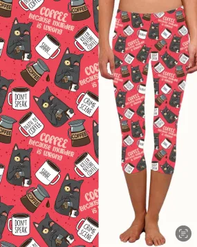 Murder Cat Coffee Leggings PT-02