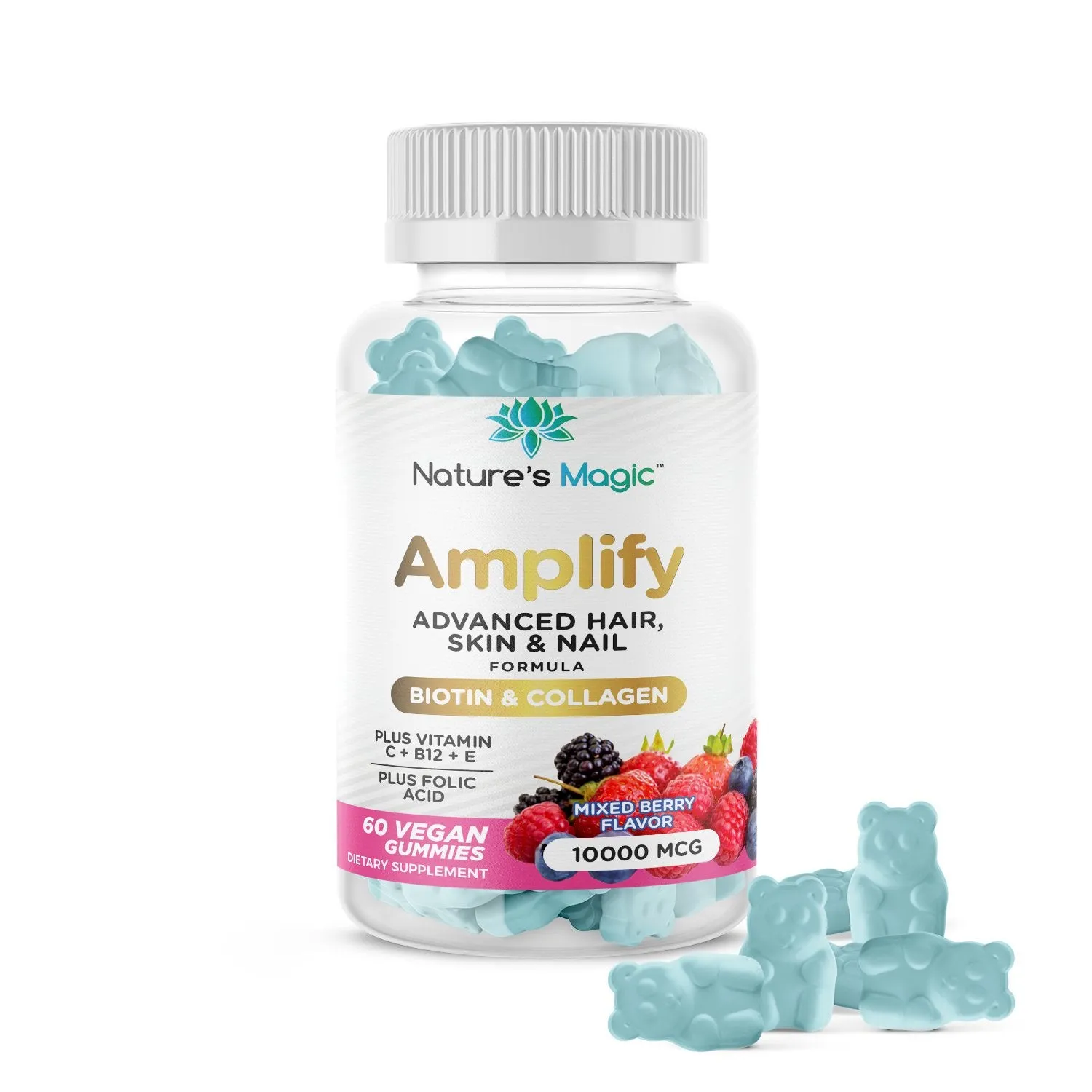 Nature's Magic Amplify Advance Hair, Skin & Nail Formula With Biotin & Collagen