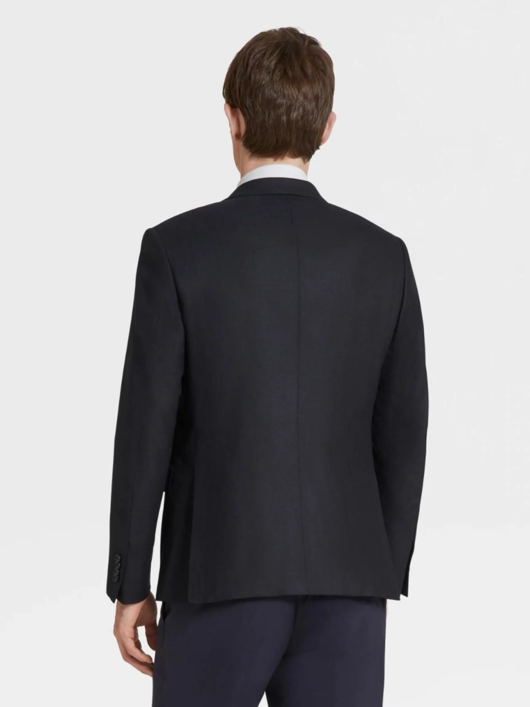 Navy Blue Trofeo Comfort Wool & Silk Jacket