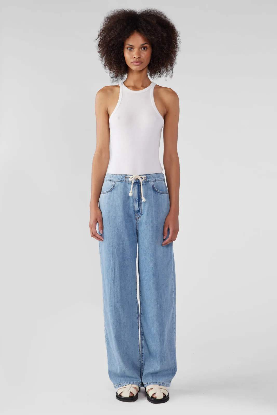 Nesta Drawstring Jeans - Prime Indigo