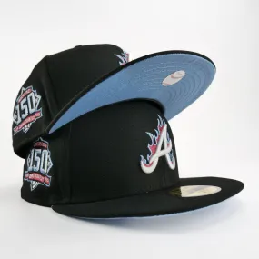 New Era Custom Exclusive Fitted Atlanta Braves Flames 150th Anniversary Patch