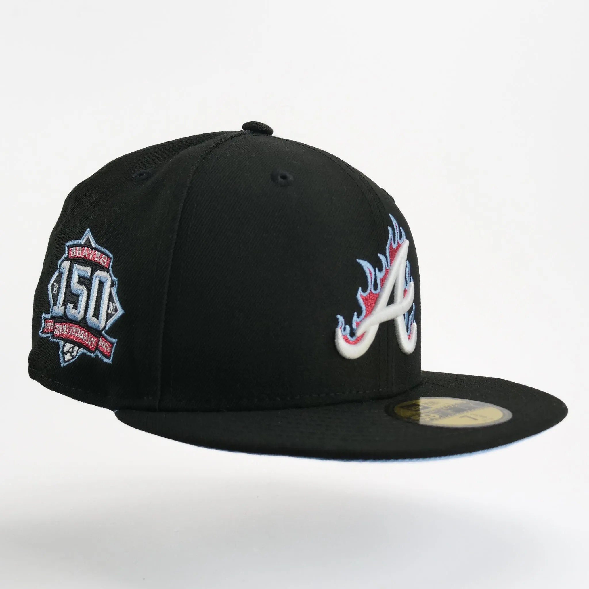 New Era Custom Exclusive Fitted Atlanta Braves Flames 150th Anniversary Patch