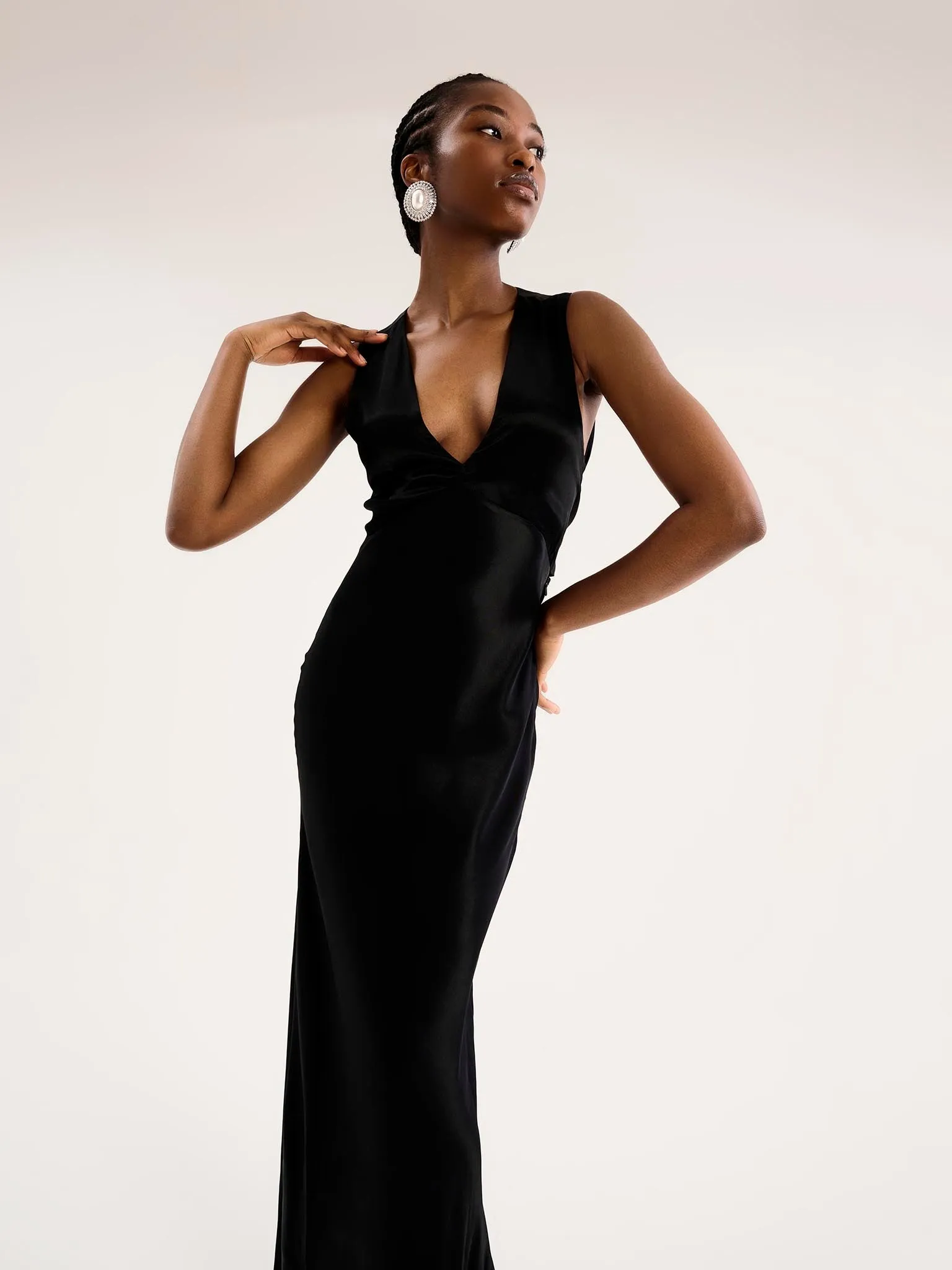 Nova Tie Back Dress in Black