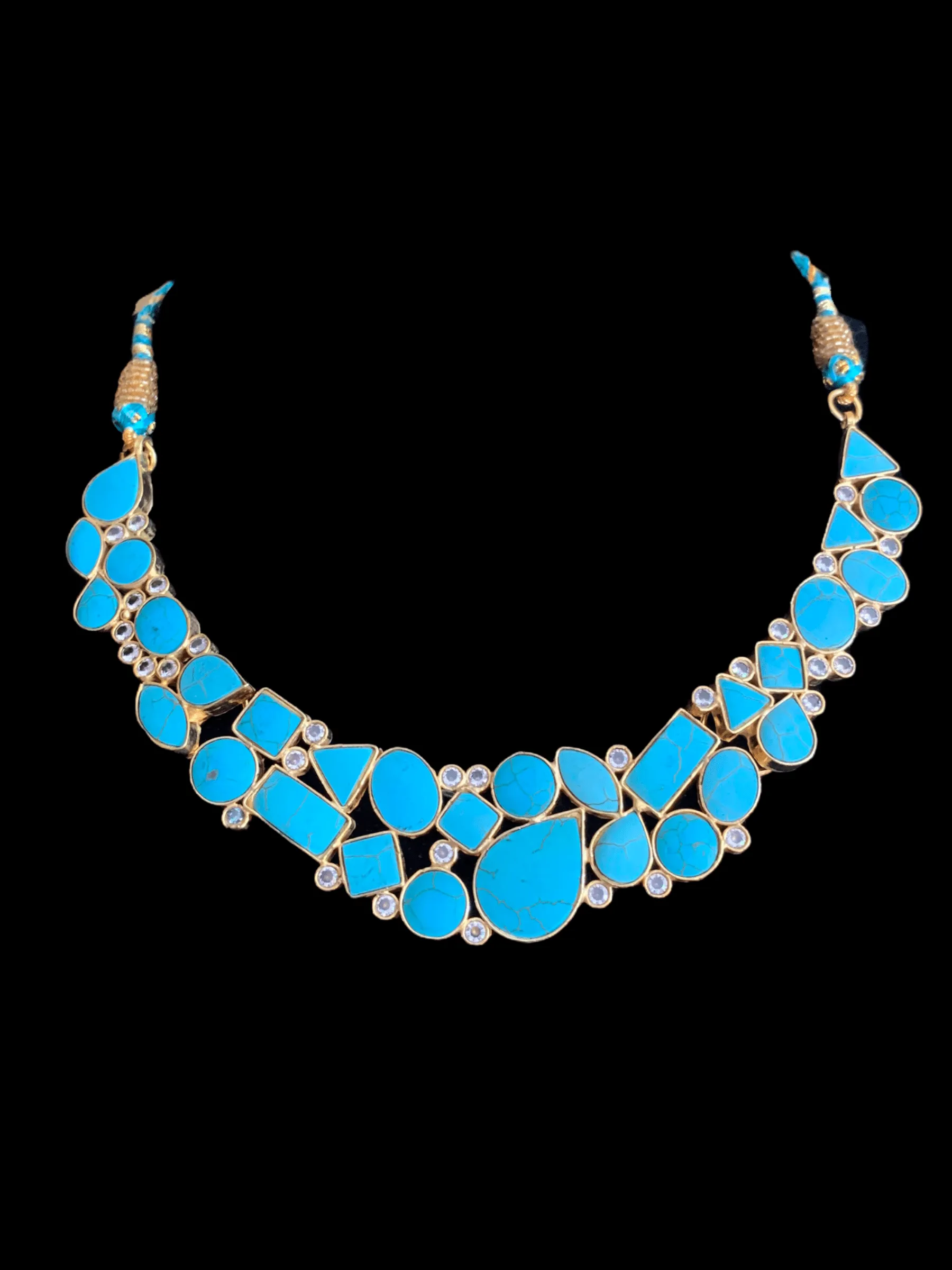 NS190 Turquoise necklace set ( READY TO SHIP )