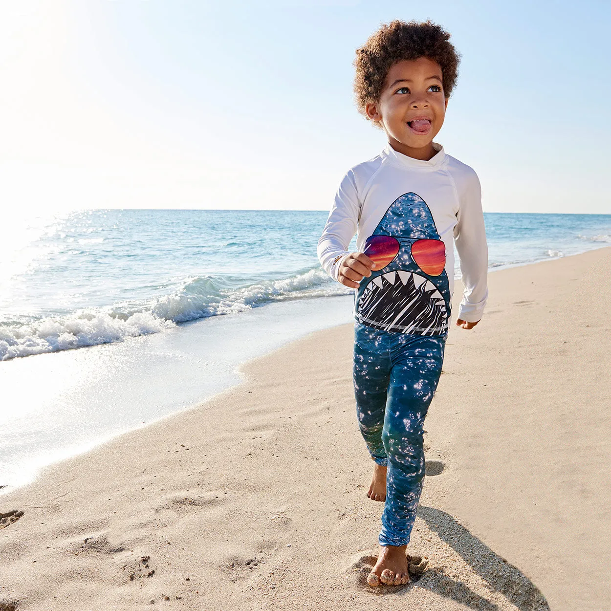 Ocean Photo (Shark) Leggings UPF 50 