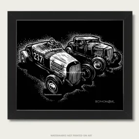 Original Hot Rod Art "Roadster Race #1"