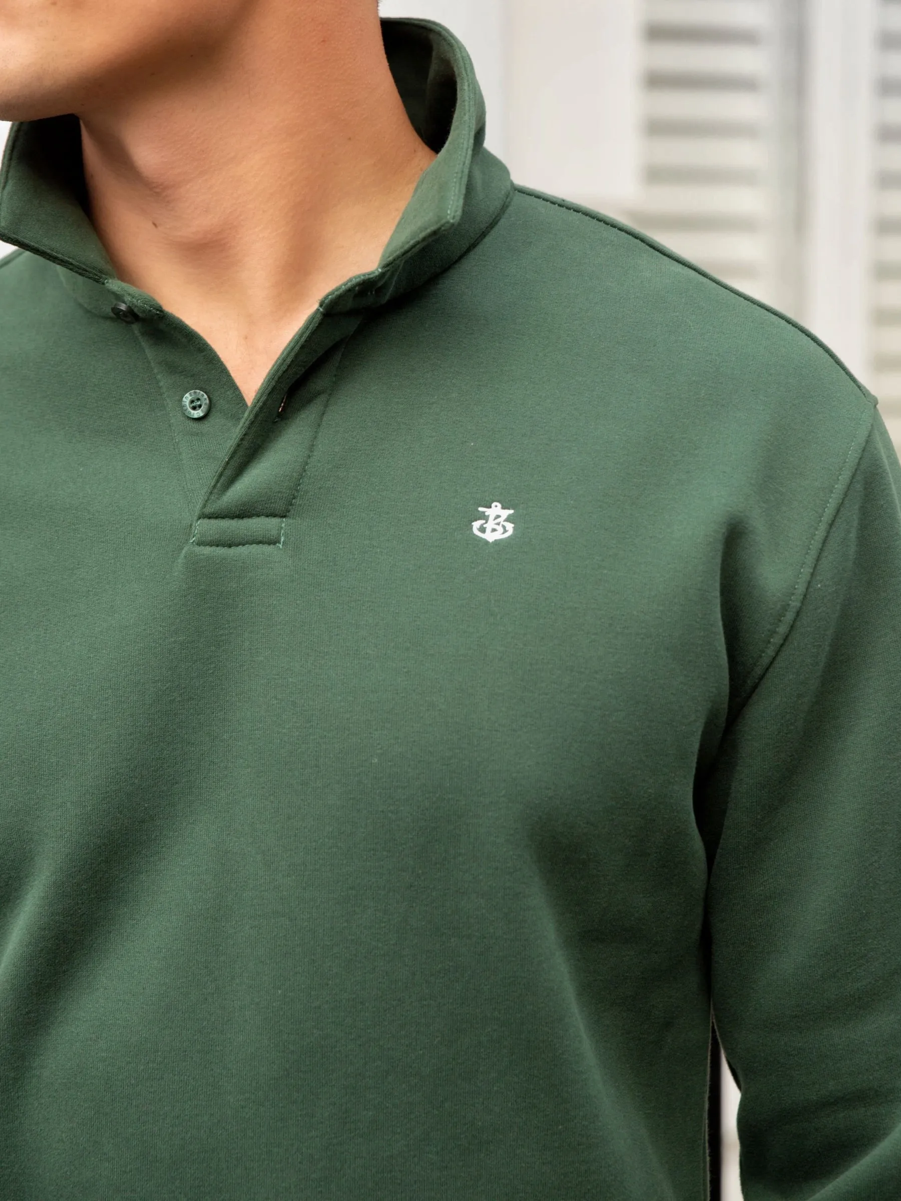 Otley Collared Jumper - Green