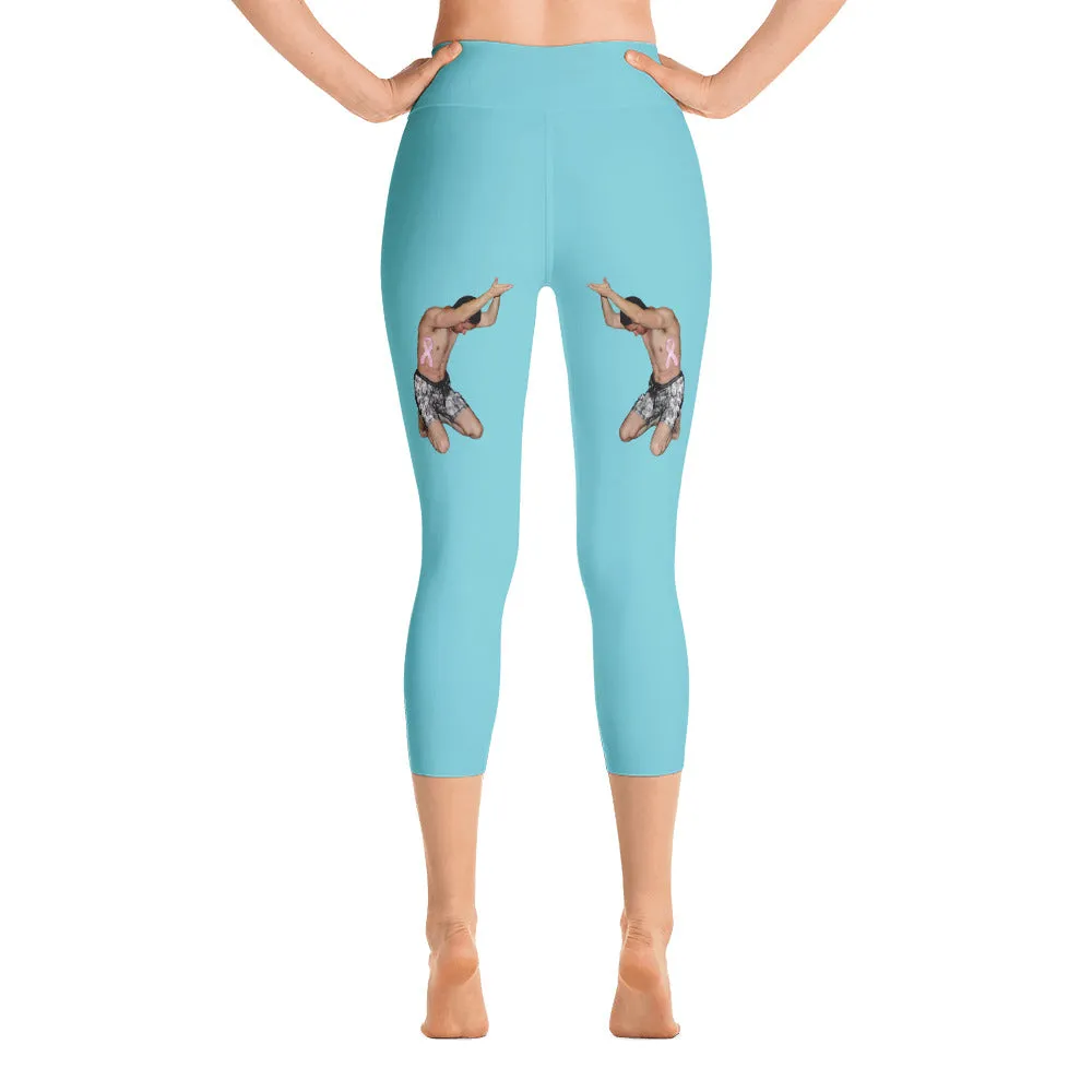 Our best viral leggings robin egg blue awesome goddess white letters