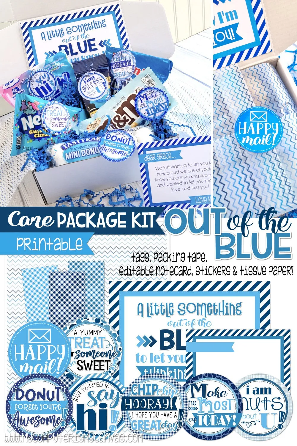 Out of the Blue {Care Package Kit} PRINTABLE