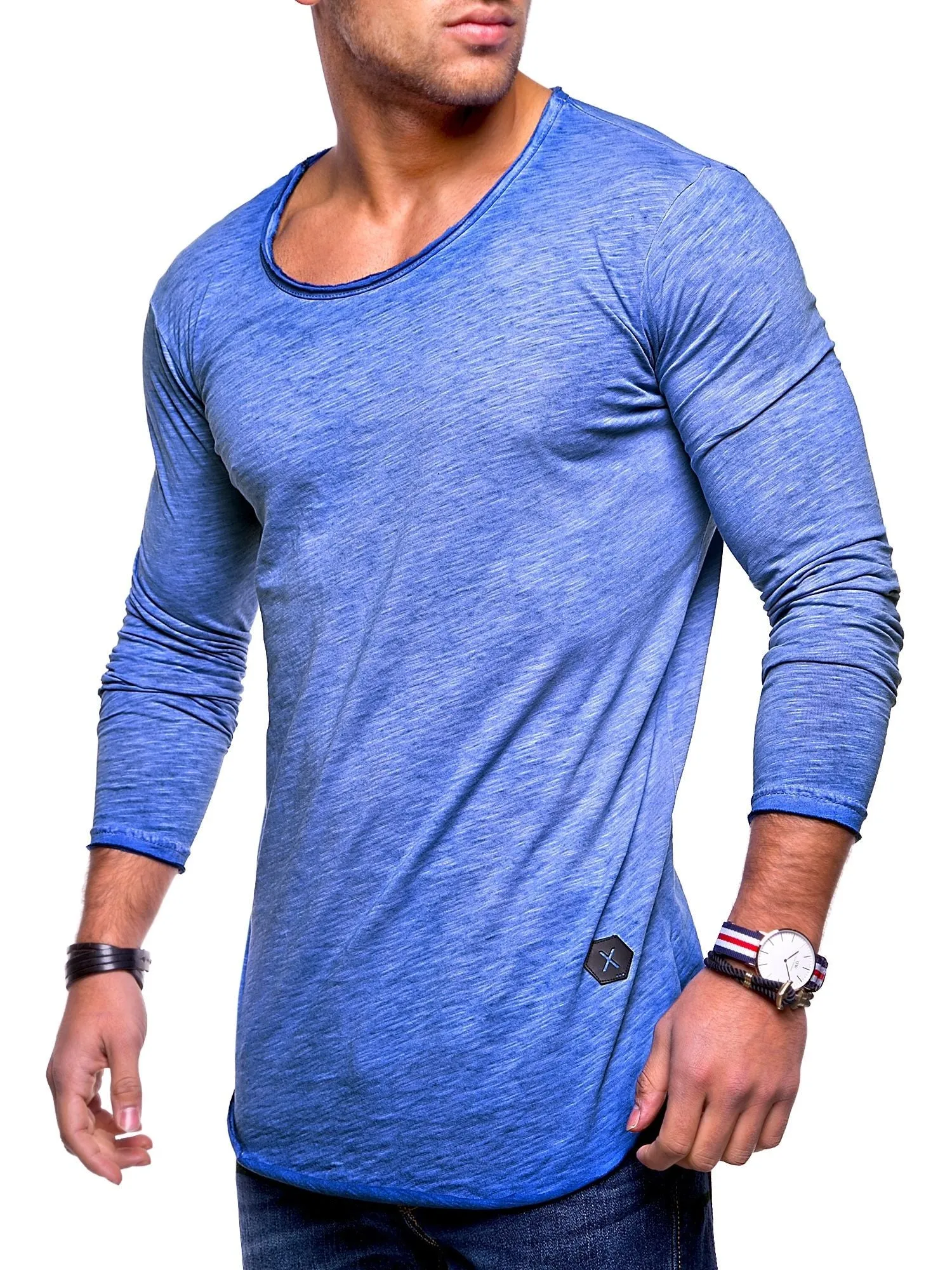 Oversize Longline Blau 7315