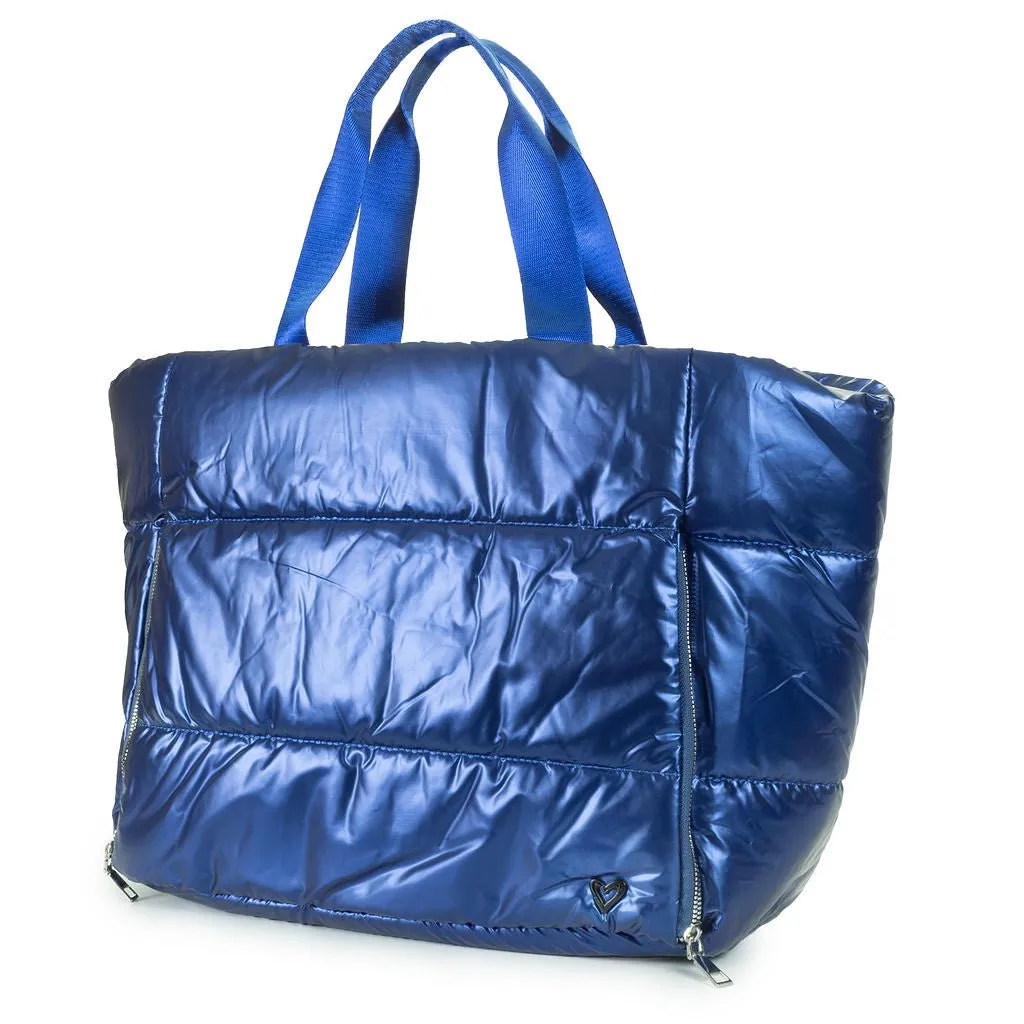 Panorama Puffer Large Tote -Cobalt Blue