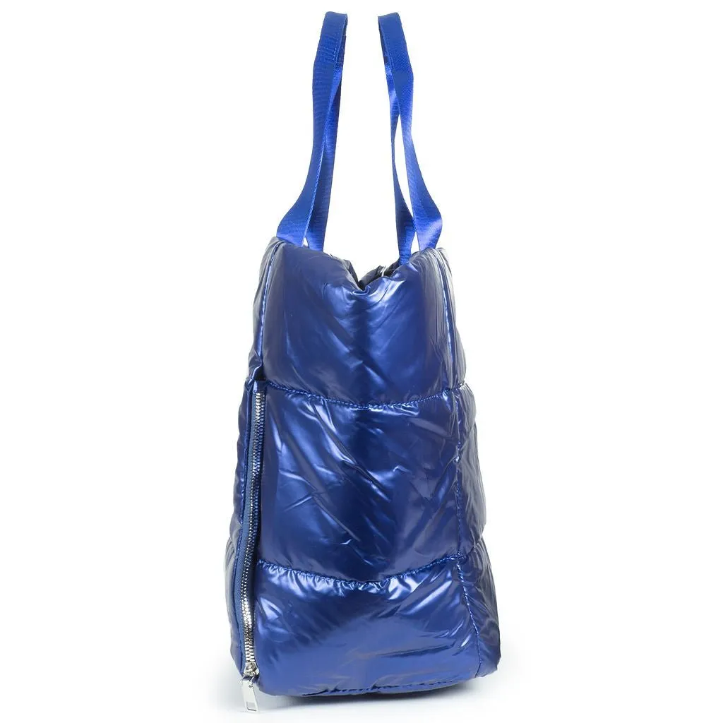 Panorama Puffer Large Tote -Cobalt Blue