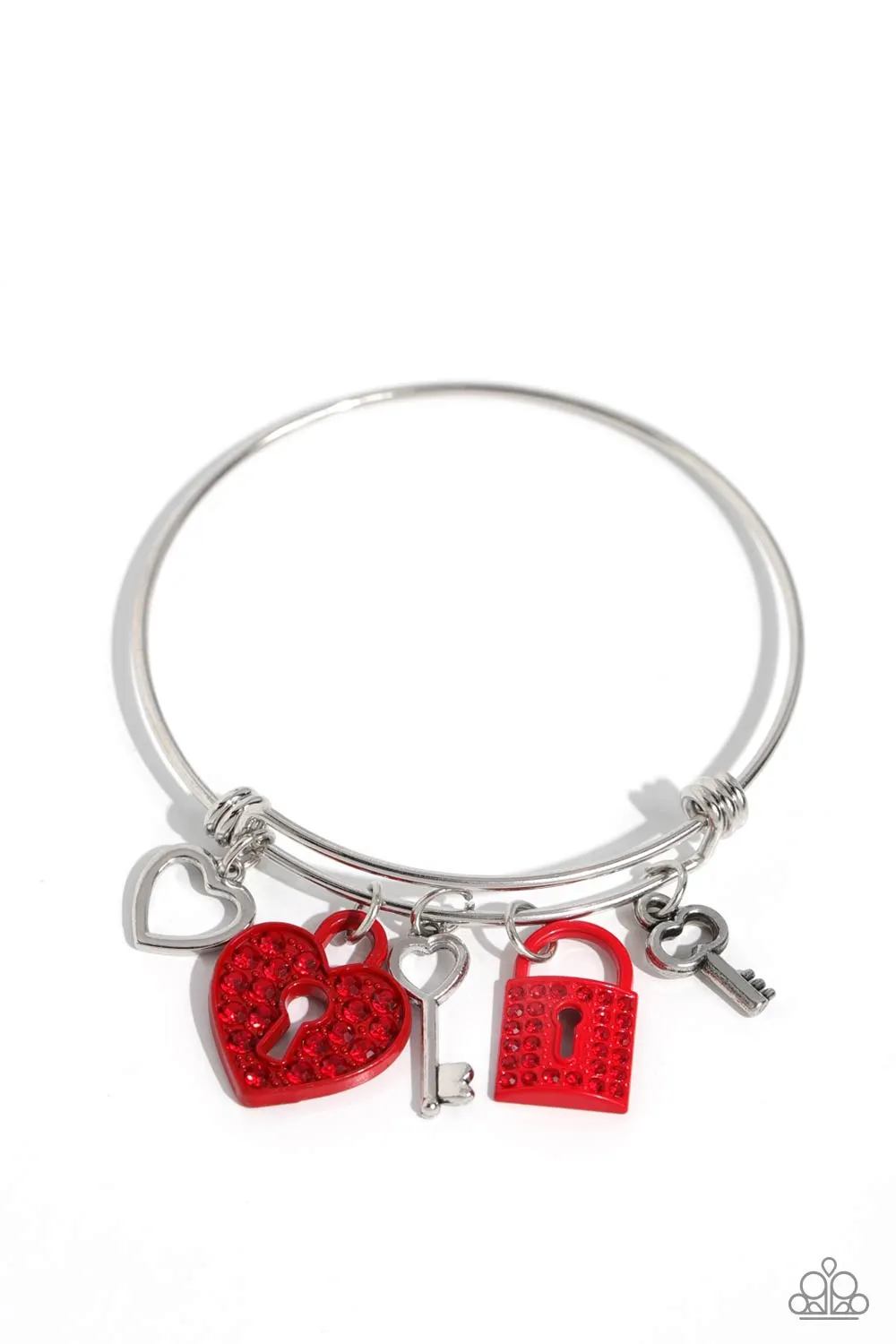 Paparazzi Locked Legacy Red Bracelet