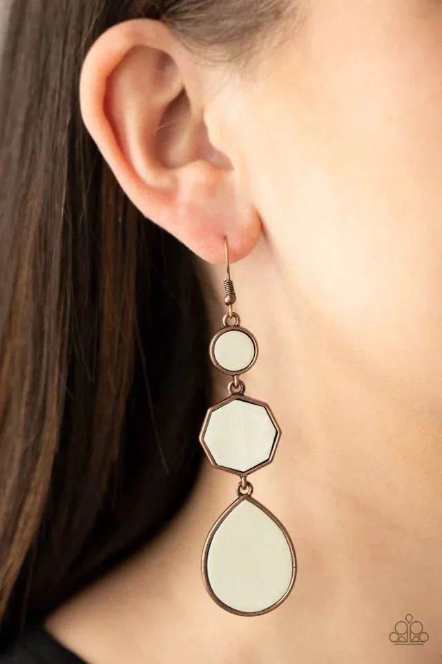 Paparazzi Progressively Posh - Copper Earrings