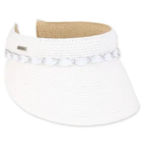 Paper Braid Visor in White