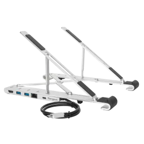 Portable Laptop Stand with Integrated Dock