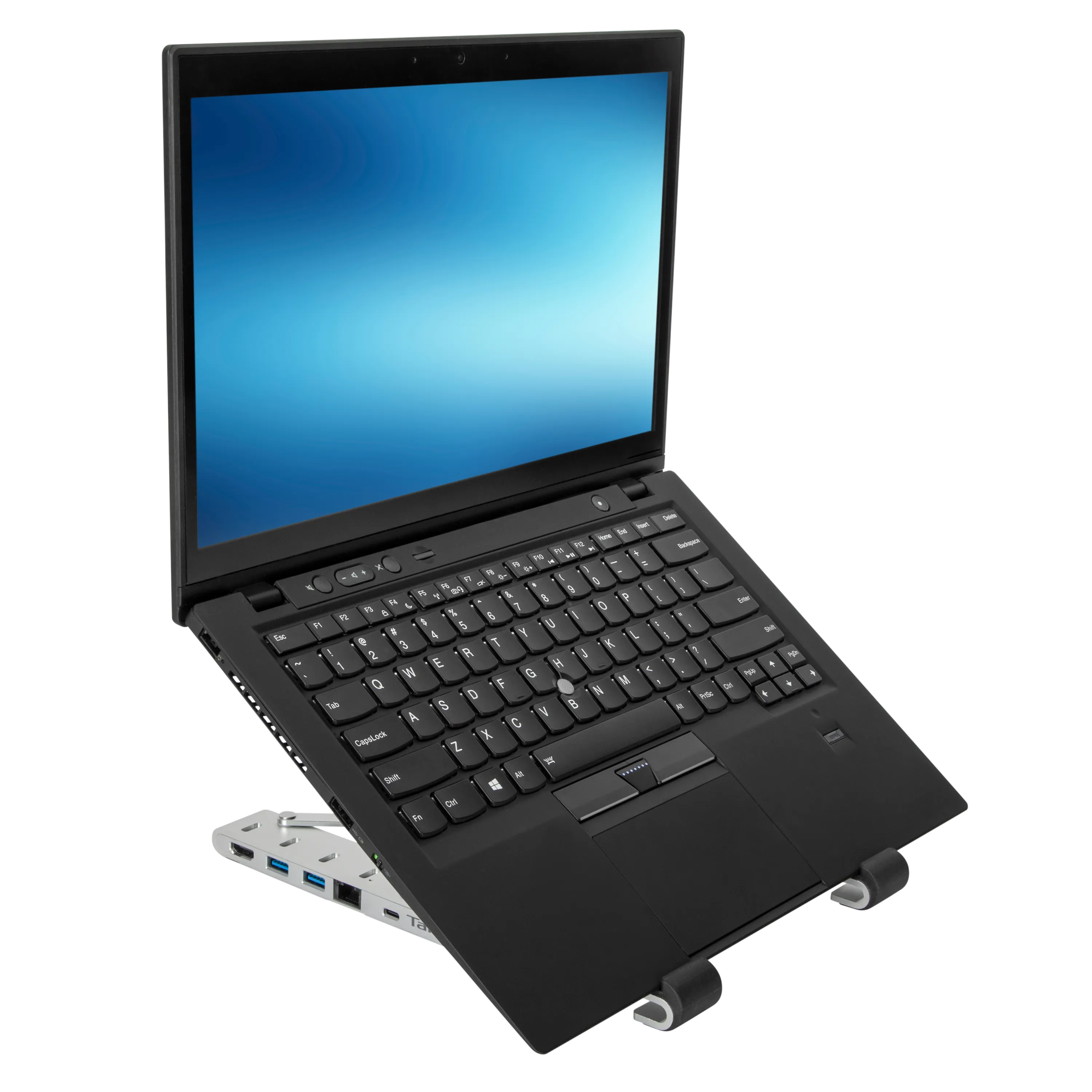 Portable Laptop Stand with Integrated Dock