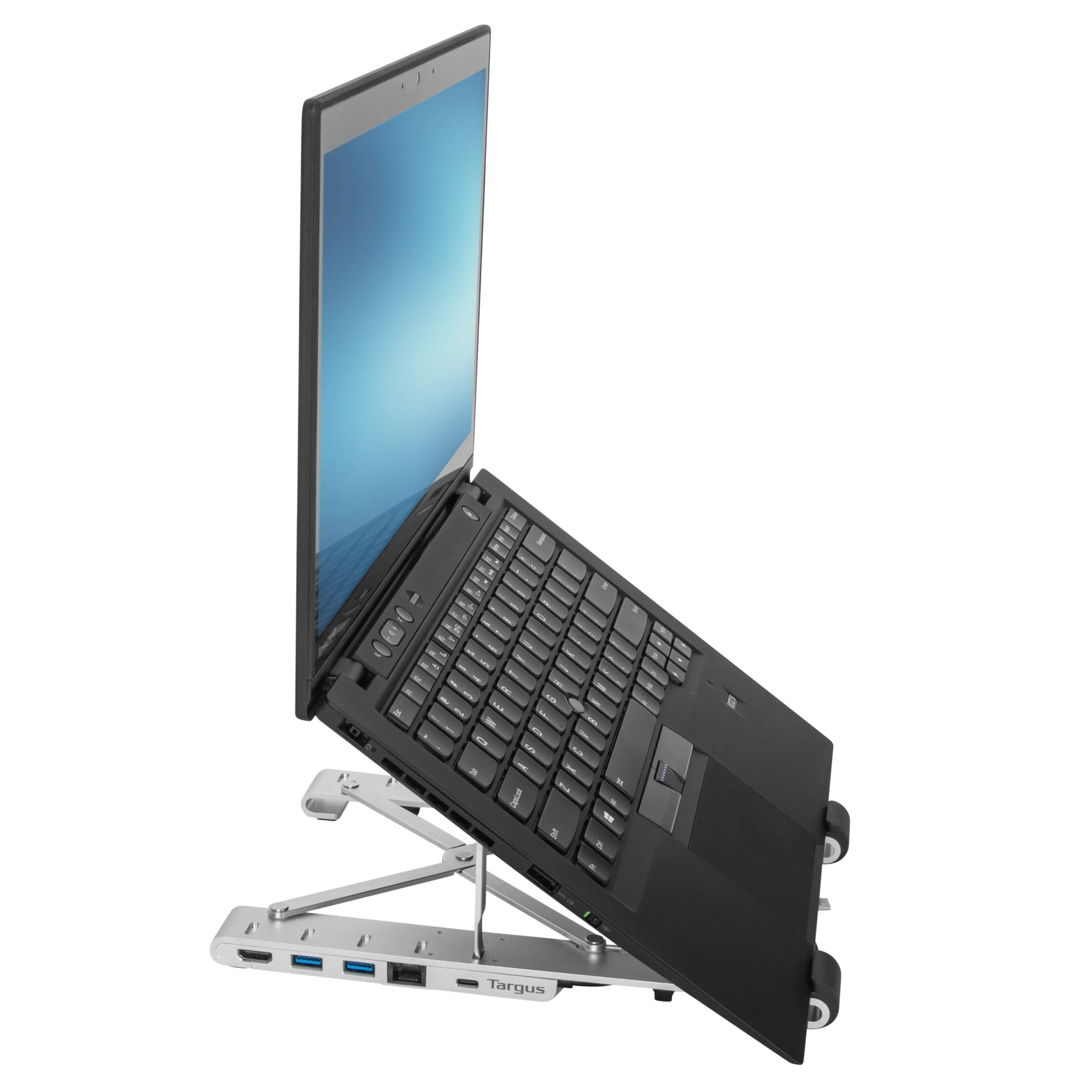 Portable Laptop Stand with Integrated Dock