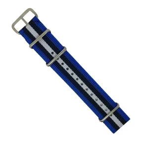 Premium Nato Strap in Blue Black White